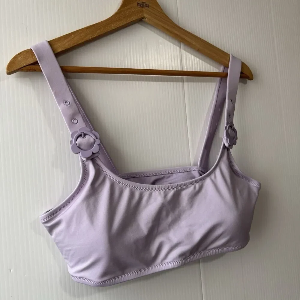 Kate Spade New York Swim Bikini Top Frozen Lilac Size L Women’s